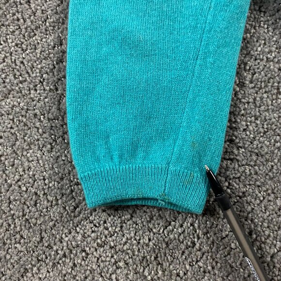 Vintage Ballantyne of Peebles Cashmere Cardigan Sweater Womens 36 Teal Turquoise - Picture 8 of 14